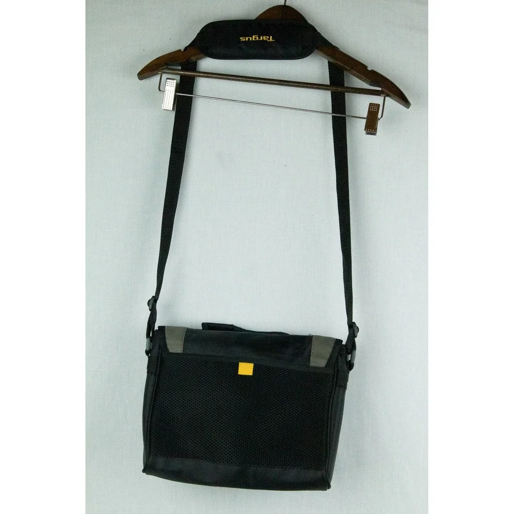 Targus Messenger Bag Black Grey Padded Laptop Shoulder Tech Travel Bag